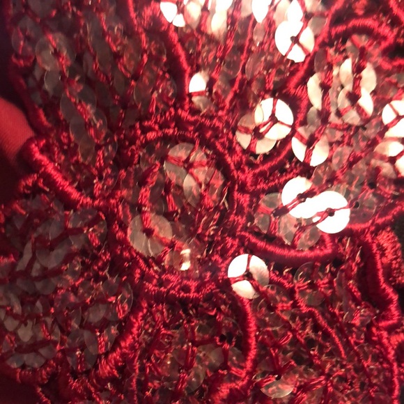 Beautiful Red Sequin Women’s Long Sleeved Jacket Made in France - Picture 5 of 15